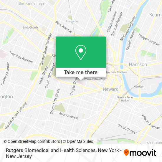 Mapa de Rutgers Biomedical and Health Sciences