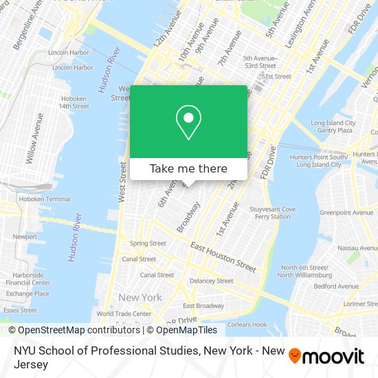 NYU School of Professional Studies map