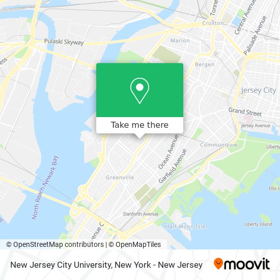 Mapa de New Jersey City University