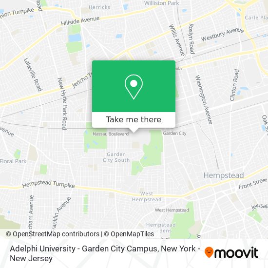 Adelphi University - Garden City Campus map