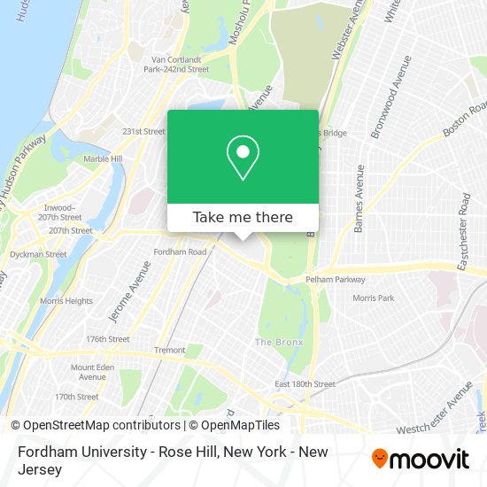 Fordham University - Rose Hill map