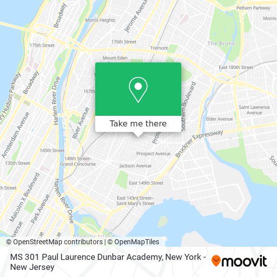 MS 301 Paul Laurence Dunbar Academy map