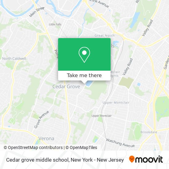 Mapa de Cedar grove middle school