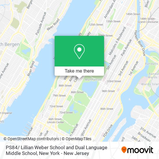 Mapa de PS84/ Lillian Weber School and Dual Language Middle School