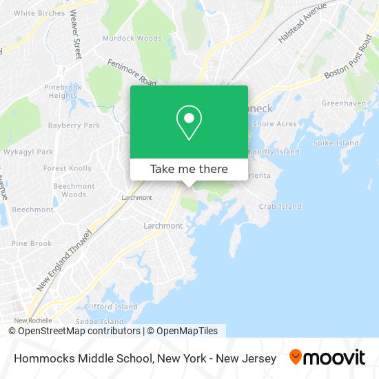 Mapa de Hommocks Middle School
