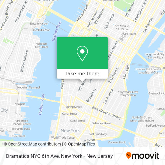 Mapa de Dramatics NYC 6th Ave