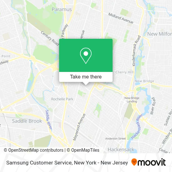 Samsung Customer Service map