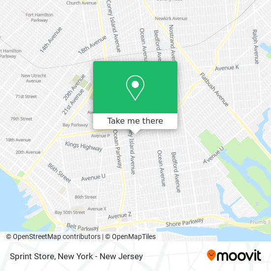 Sprint Store map