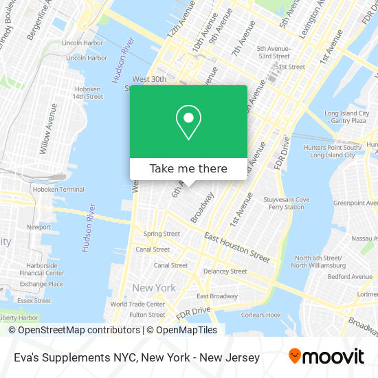 Mapa de Eva's Supplements NYC