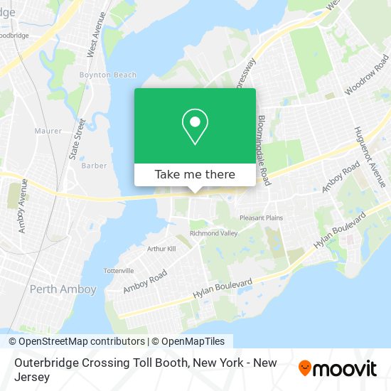 Mapa de Outerbridge Crossing Toll Booth