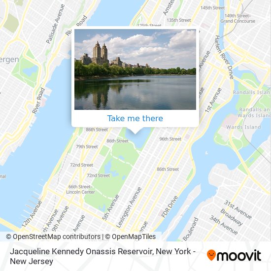 Mapa de Jacqueline Kennedy Onassis Reservoir