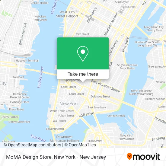 MoMA Design Store map