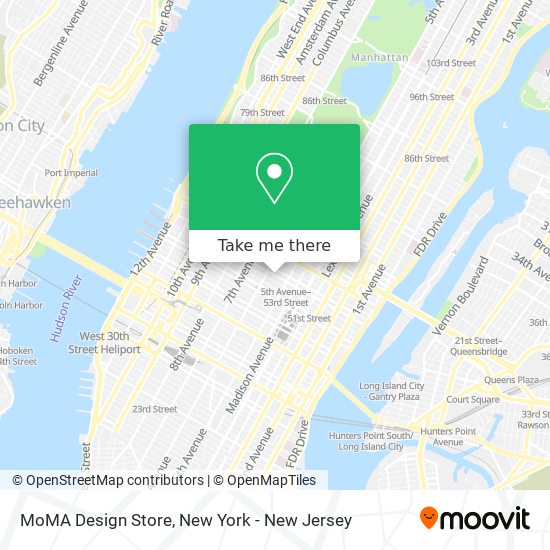 MoMA Design Store map