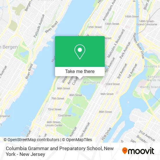 Columbia Grammar and Preparatory School map
