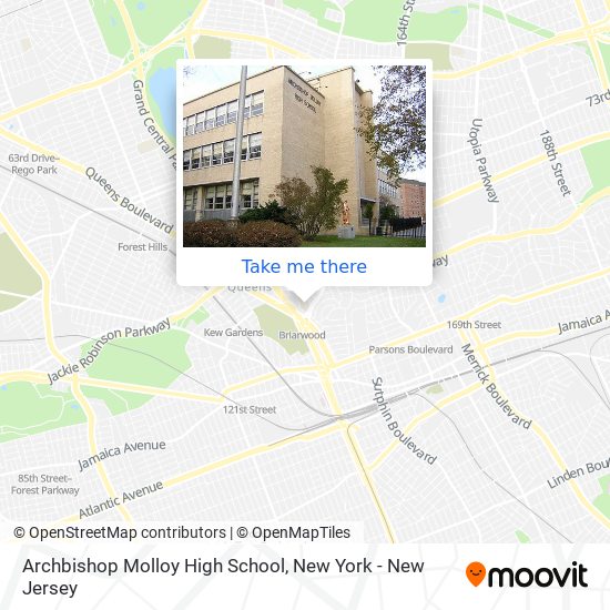 Archbishop Molloy High School map