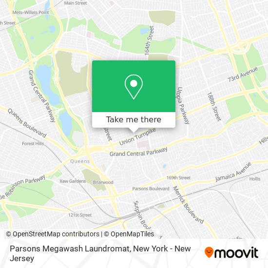 Parsons Megawash Laundromat map