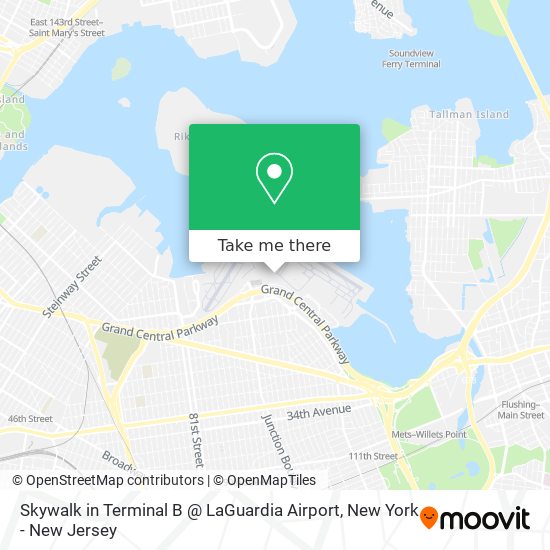 Skywalk in Terminal B @ LaGuardia Airport map