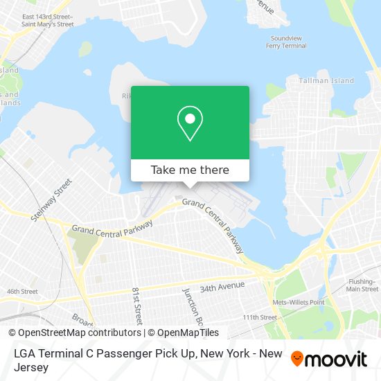 LGA Terminal C Passenger Pick Up map