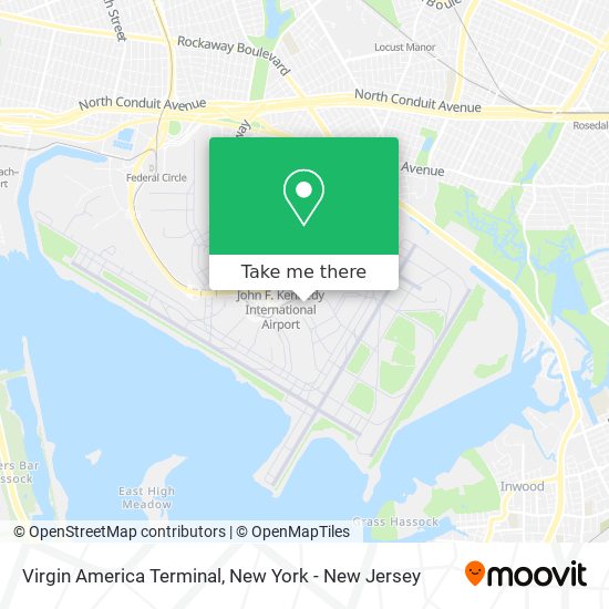 Mapa de Virgin America Terminal