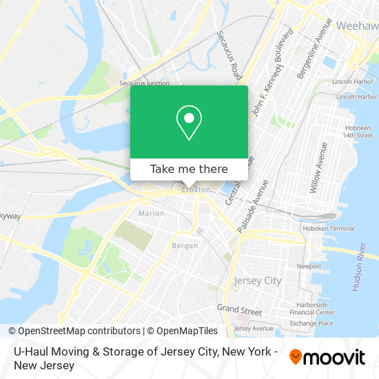 Mapa de U-Haul Moving & Storage of Jersey City