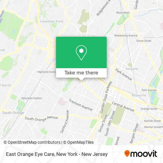 East Orange Eye Care map