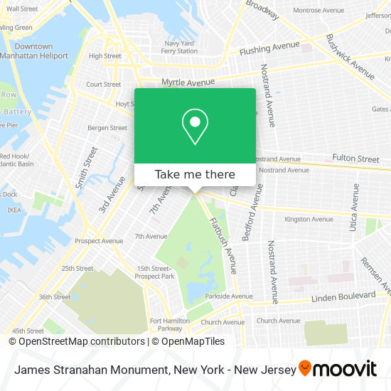 James Stranahan Monument map