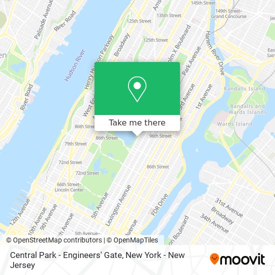 Central Park - Engineers' Gate map