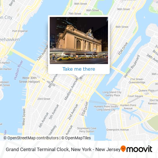 Grand Central Terminal Clock map