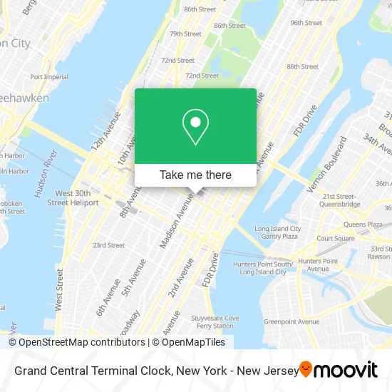 Grand Central Terminal Clock map