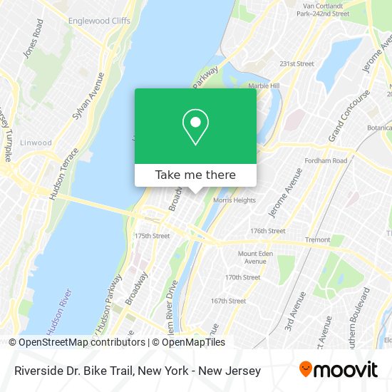Mapa de Riverside Dr. Bike Trail