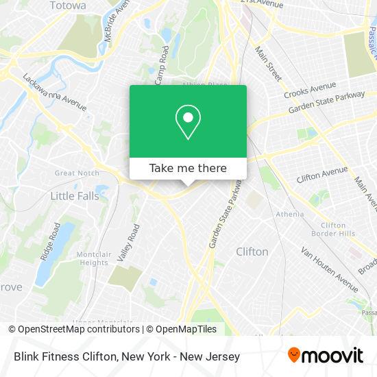 Blink Fitness Clifton map