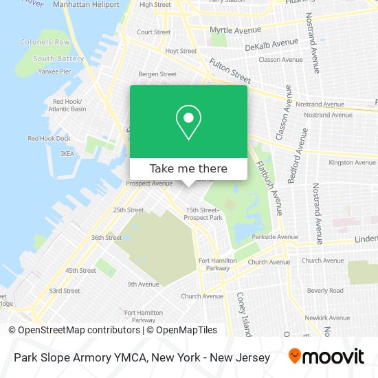 Park Slope Armory YMCA map