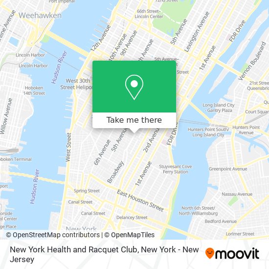 New York Health and Racquet Club map