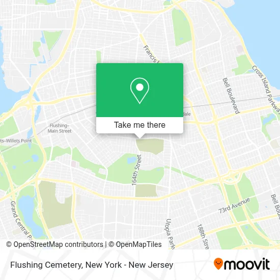 Flushing Cemetery map
