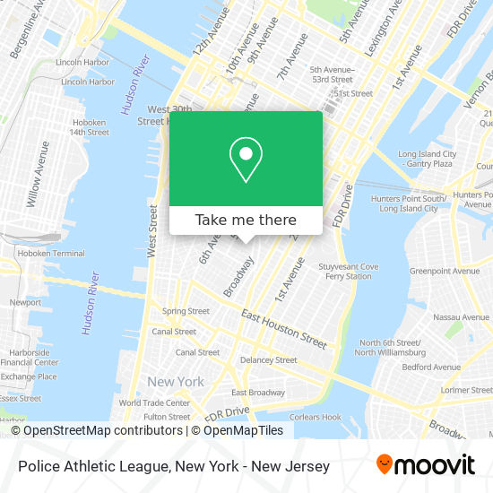 Police Athletic League map