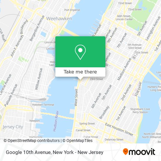 Google 10th Avenue map