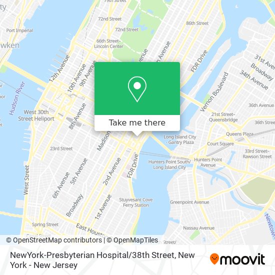 NewYork-Presbyterian Hospital / 38th Street map