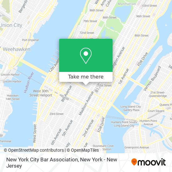 Mapa de New York City Bar Association