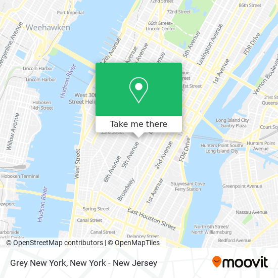 Grey New York map