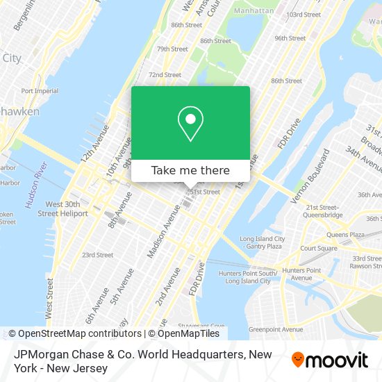 Mapa de JPMorgan Chase & Co. World Headquarters