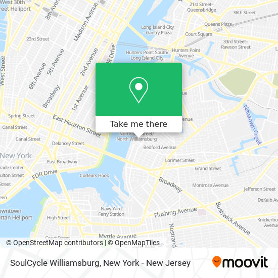 Mapa de SoulCycle Williamsburg