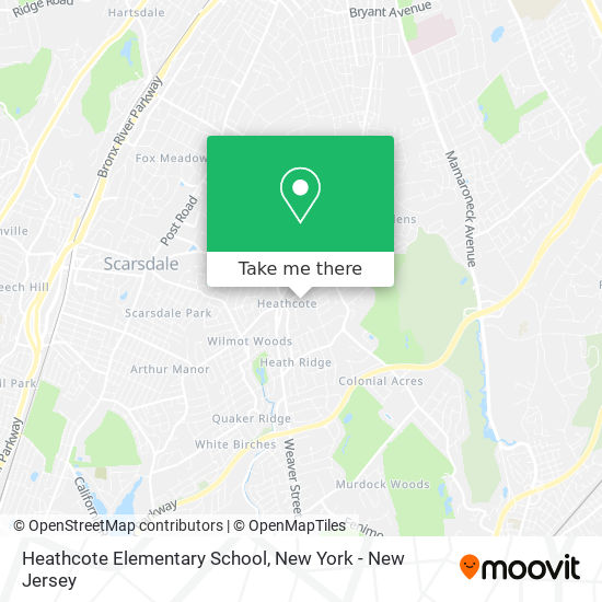 Heathcote Elementary School map
