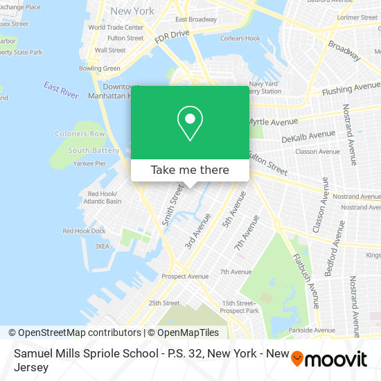 Samuel Mills Spriole School - P.S. 32 map