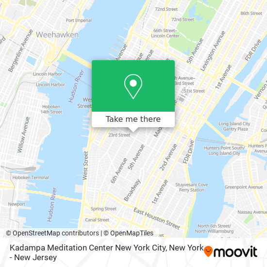 Mapa de Kadampa Meditation Center New York City