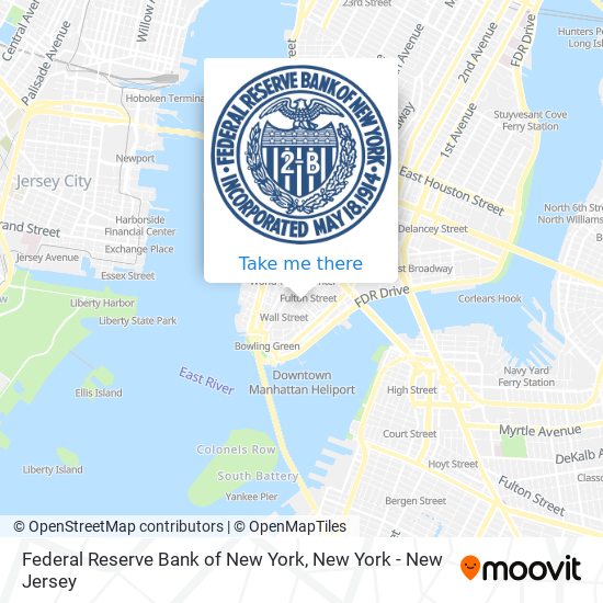 Federal Reserve Bank of New York map