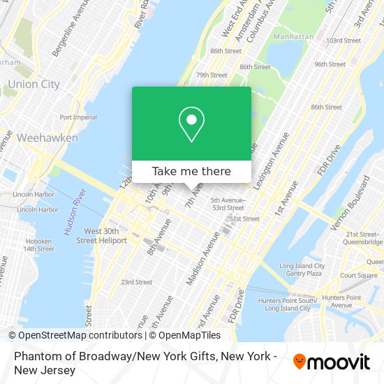 Mapa de Phantom of Broadway / New York Gifts