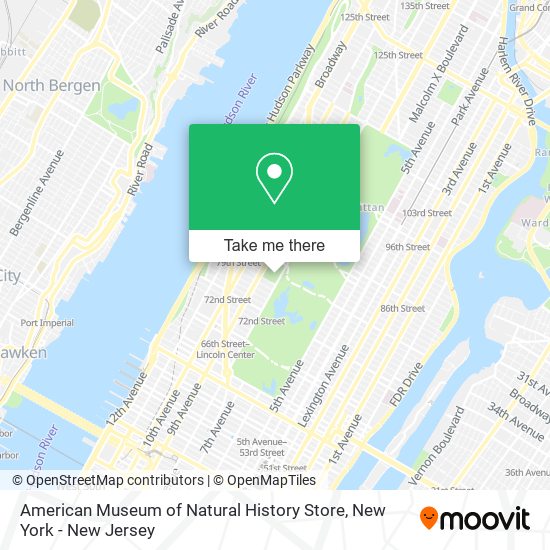 American Museum of Natural History Store map