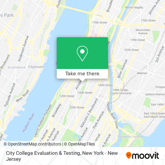 City College Evaluation & Testing map