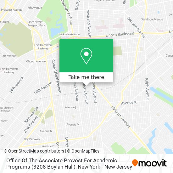 Office Of The Associate Provost For Academic Programs (3208 Boylan Hall) map
