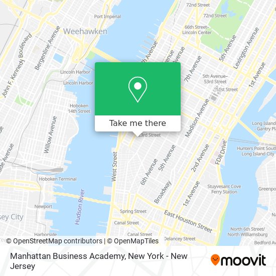 Mapa de Manhattan Business Academy